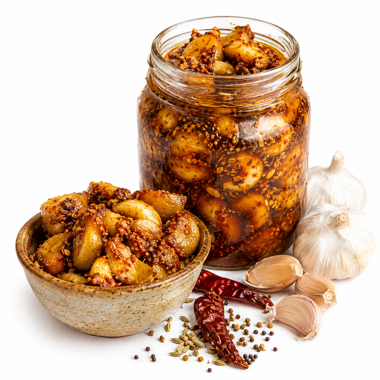 Garlic Pickle (Homemade Lehsan Achar)